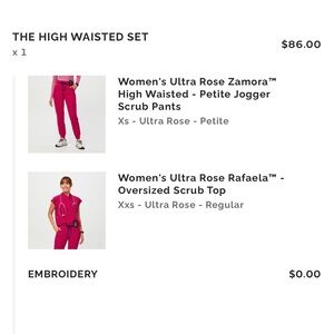 Figs Ultra Rose scrub set.